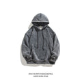 Unisex Heavy French Terry Bonded Fleece Hoodie Thick Vintage Distressed Washed Pullover | A042-23XW99282