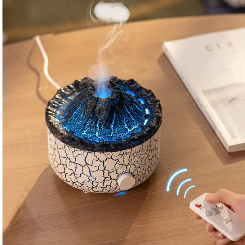 Lava Cracked Volcano Essential Oil Diffusor Jellyfish Spray Simulation Fire Flame Effect Air Humidifier Home Diffuser | V21b pro