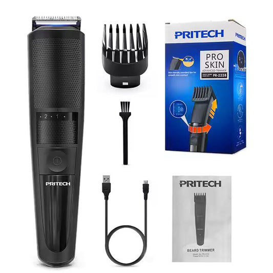 PRITECH USB Rechargeable Professional Hair Trimmer Cordless Beard Trimmer Electric Hair Clipper For Men | PR-2228