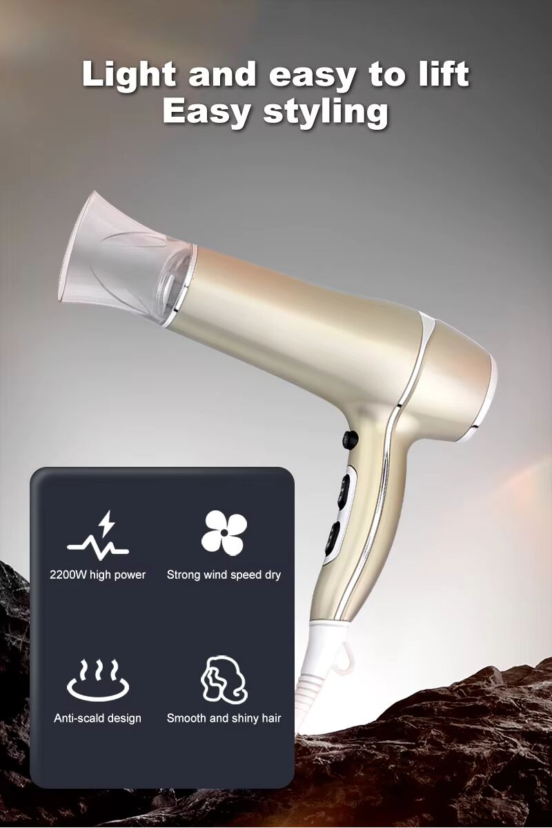 PRITECH 1800W-2200W Ionic Professional Salon Hair Dryer High-Power Styling Tool | TC-2256