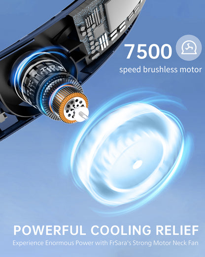 Bladeless 4 Turbo Portable Neck Fan USB Rechargeable Fan 360° Cooling Airflow | S8