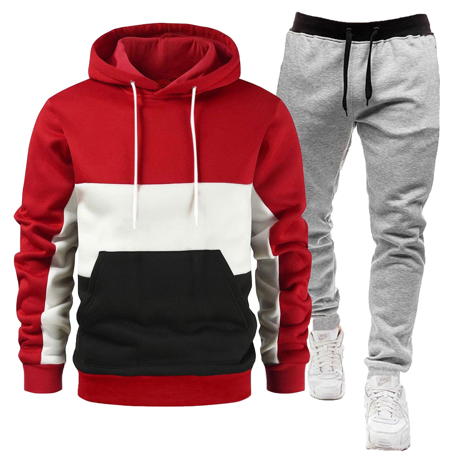 High Quality Men's Casual Suit Hooded Warm Versatile 2 Piece Sports Suit | SY001