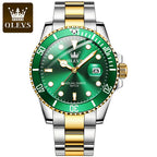 Men's Premium Stainless Steel Band Quartz Watch with Calendar Fashion Wristwatch | OLEVS5885