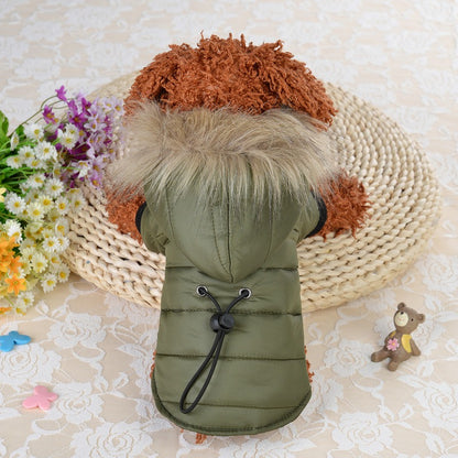 Pet Clothing Winter Puffer Coat Luxury Cotton Light Warm Down Jacket Dog Two-Leg Cotton Suit Pet Clothes |