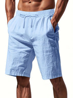 Breathable Men's Linen Shorts – Lightweight Summer Beach & Sport Casualwear| YFY-WW-2