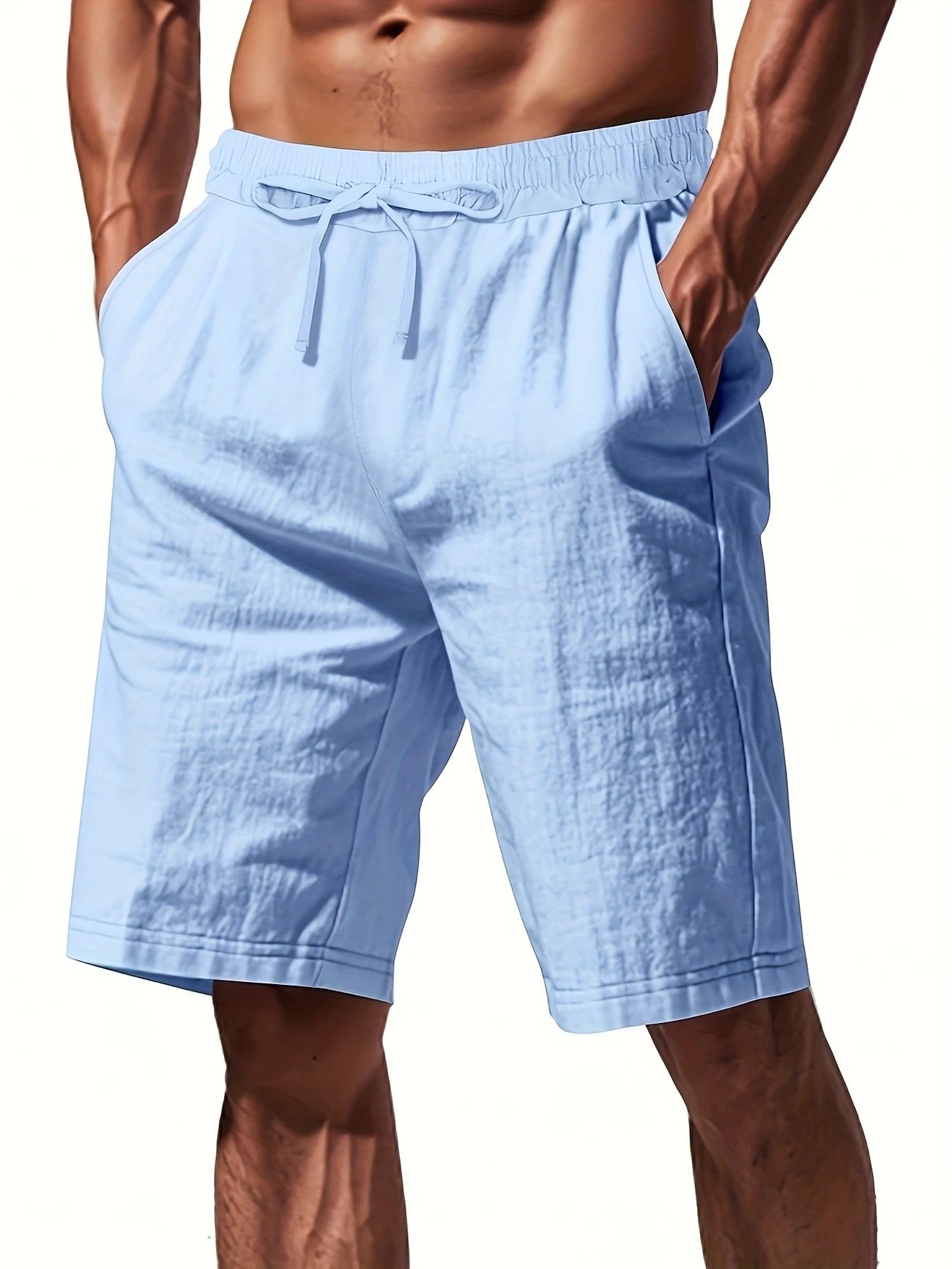 Breathable Men's Linen Shorts – Lightweight Summer Beach & Sport Casualwear| YFY-WW-2