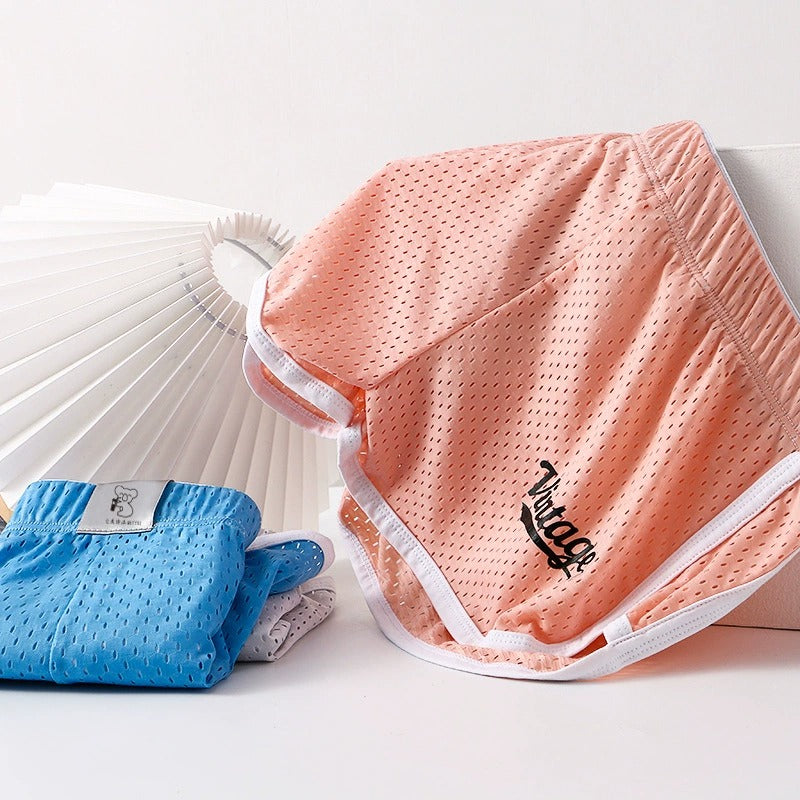 Aroku Men's Cooling Silk Boxers – Mid-Rise Breathable Lounge Pants | Quick-Dry Summer Underwear for Ultimate Comfort | 4034-DK