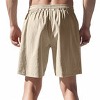 Men's Lightweight Linen-Blend Beach Shorts - Relaxed Fit 5-Inch Casual Shorts | WW-2