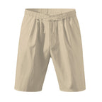 Men's Lightweight Linen-Blend Beach Shorts - Relaxed Fit 5-Inch Casual Shorts | WW-2