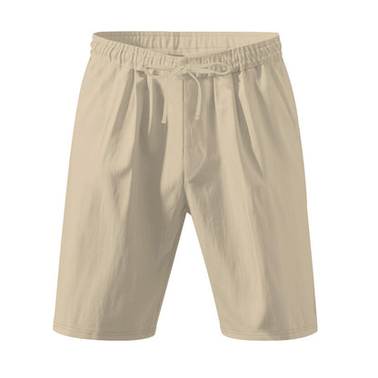 Men's Lightweight Linen-Blend Beach Shorts - Relaxed Fit 5-Inch Casual Shorts | WW-2