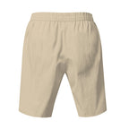 Men's Lightweight Linen-Blend Beach Shorts - Relaxed Fit 5-Inch Casual Shorts | WW-2