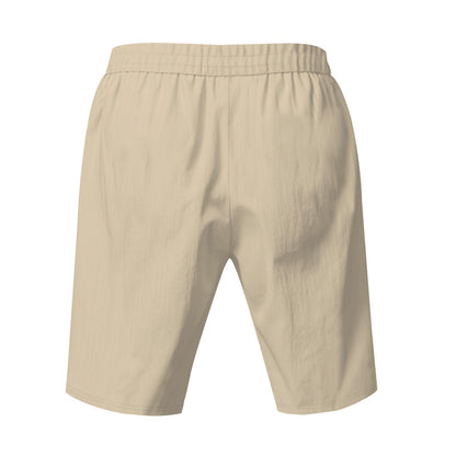 Men's Lightweight Linen-Blend Beach Shorts - Relaxed Fit 5-Inch Casual Shorts | WW-2