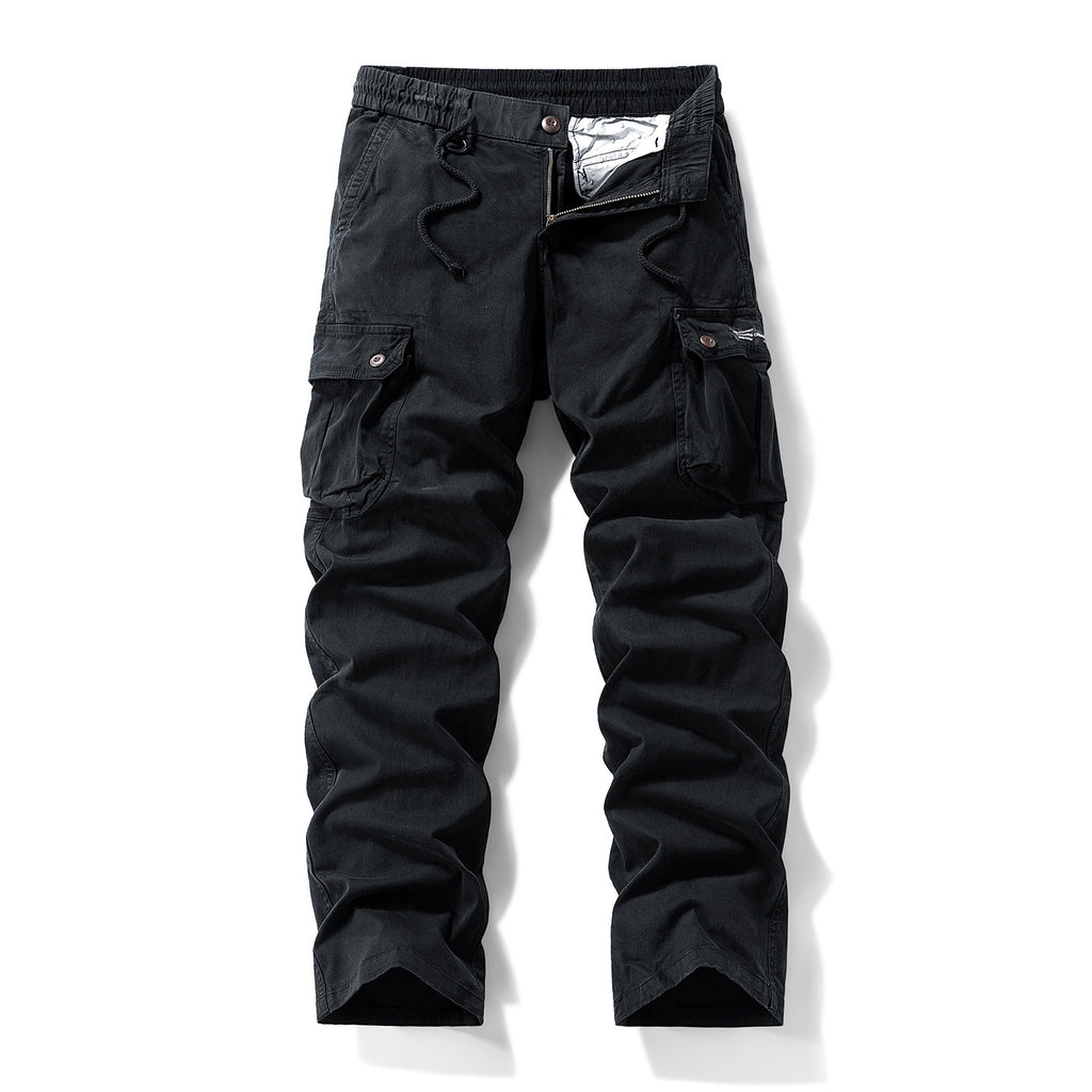G-Stone Multi-Pocket Cotton Cargo Pants | Men‘s Outdoor Tactical Trousers | Relaxed Straight Leg Hiking & Work Pants | 8558