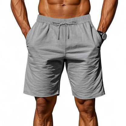 Men's Lightweight Linen-Blend Beach Shorts - Relaxed Fit 5-Inch Casual Shorts | WW-2