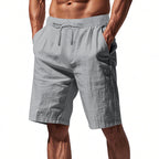 Men's Lightweight Linen-Blend Beach Shorts - Relaxed Fit 5-Inch Casual Shorts | WW-2