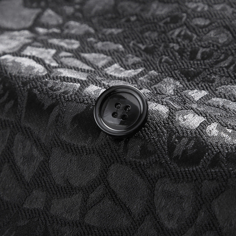 Big &Tall Men's Double Breasted Blazer | Slim Fit Business Casual Sport Coat | Non-Iron Polyester Blend | 7220