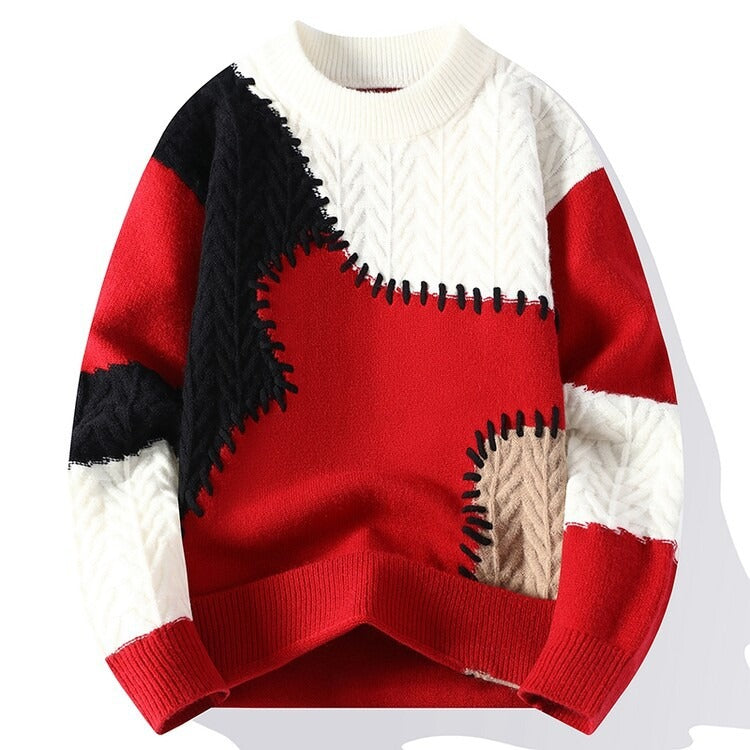 Men's Winter Casual Sweater Crew Neck Knit Pullover Sweater | 2410-WE24606