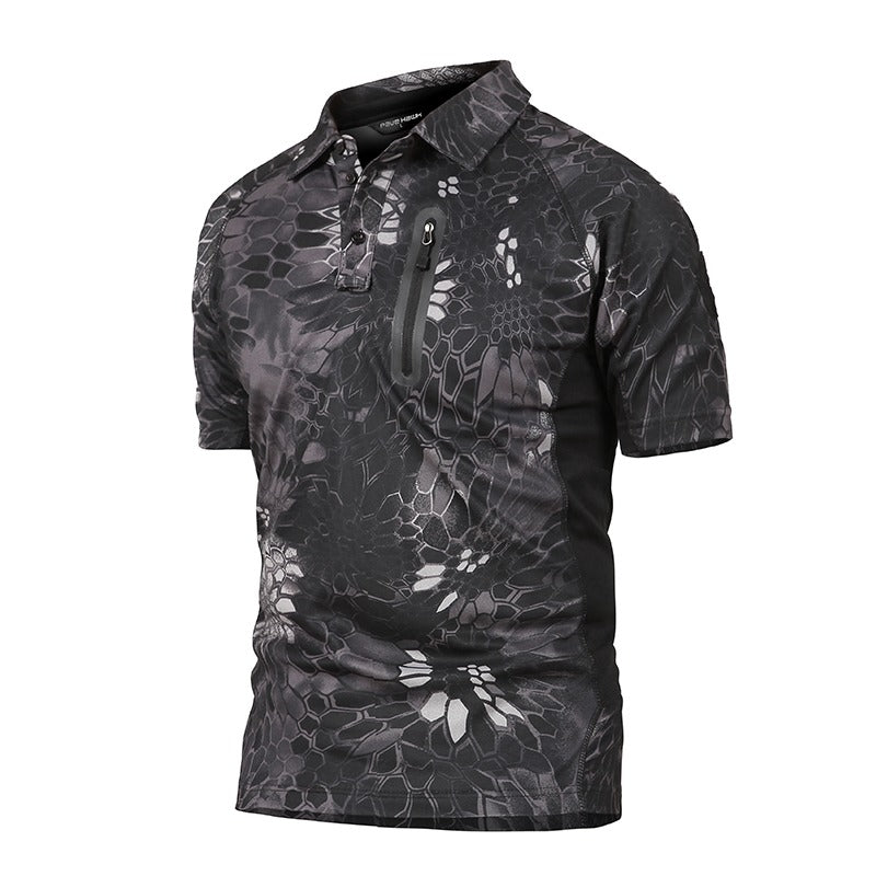 Combat Quick-Dry Tactical Polo Breathable Short-Sleeve Summer Shirt for Outdoor Activities |