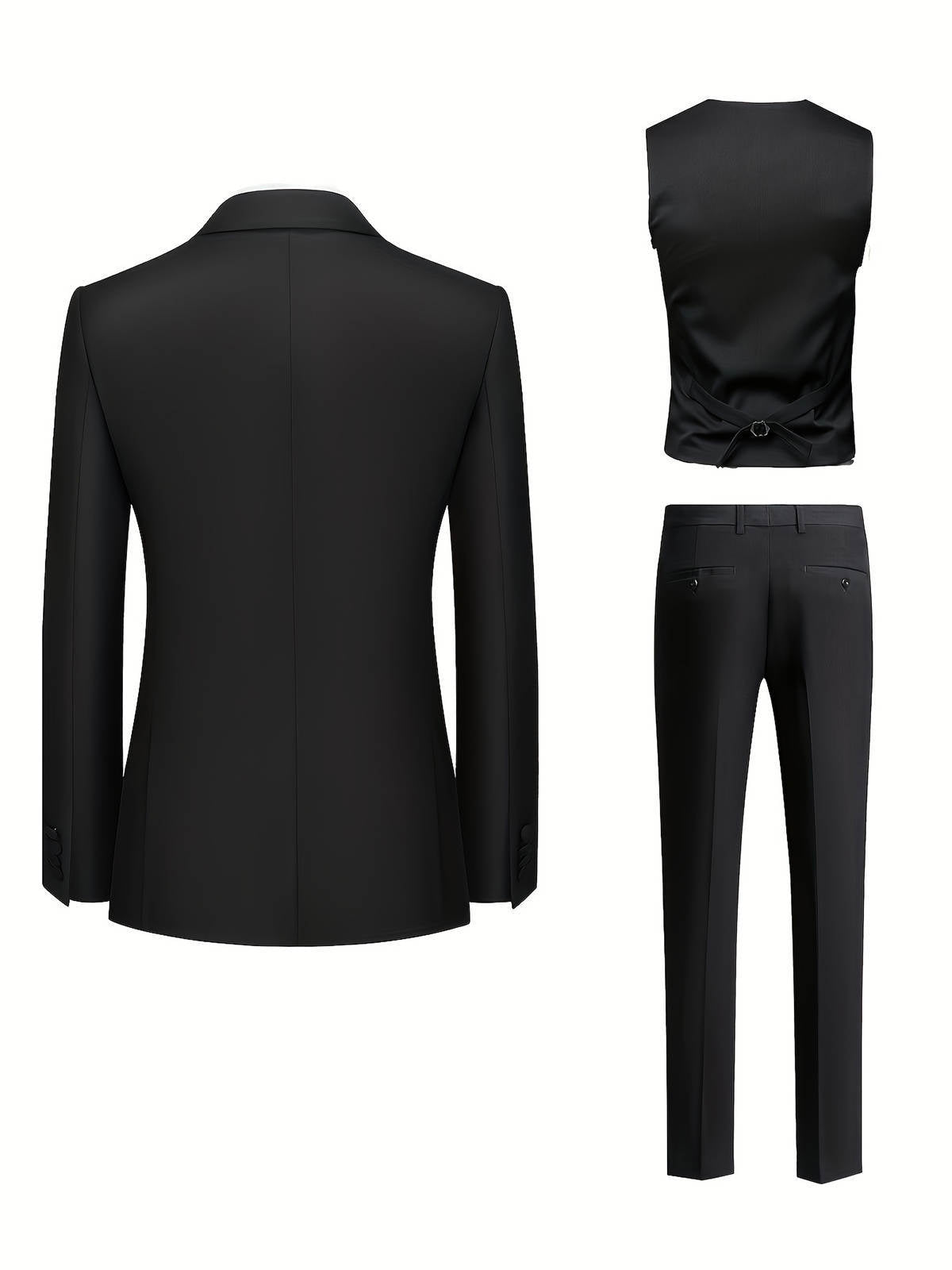 Men's Two-Tone Tuxedo Three-Piece Suit | Double-Breasted Banquet Blazer Set | Slim Fit Dinner Suit for Weddings | AK113