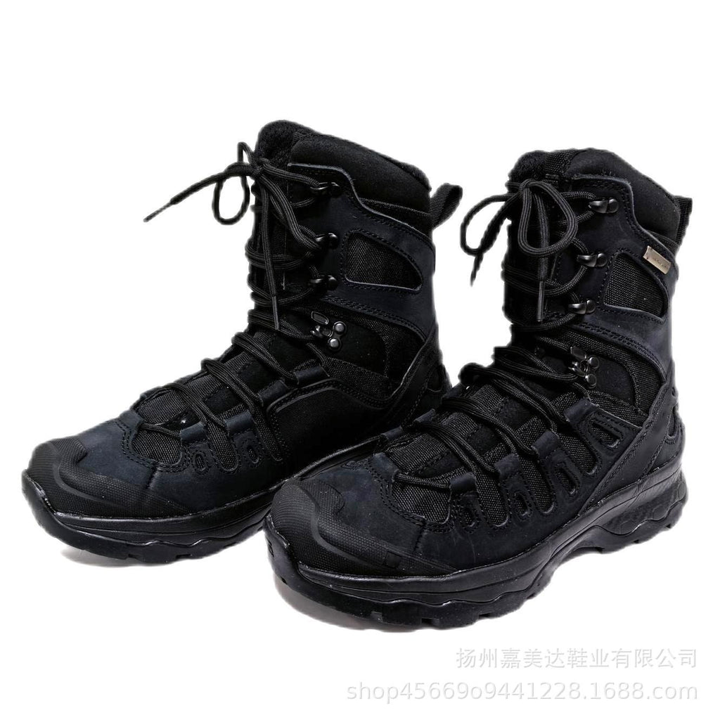 Men's Plus Size Hiking Shoes Autumn Winter High-Top Non-Slip Warm High-End Leather Combat Boots | 2025111