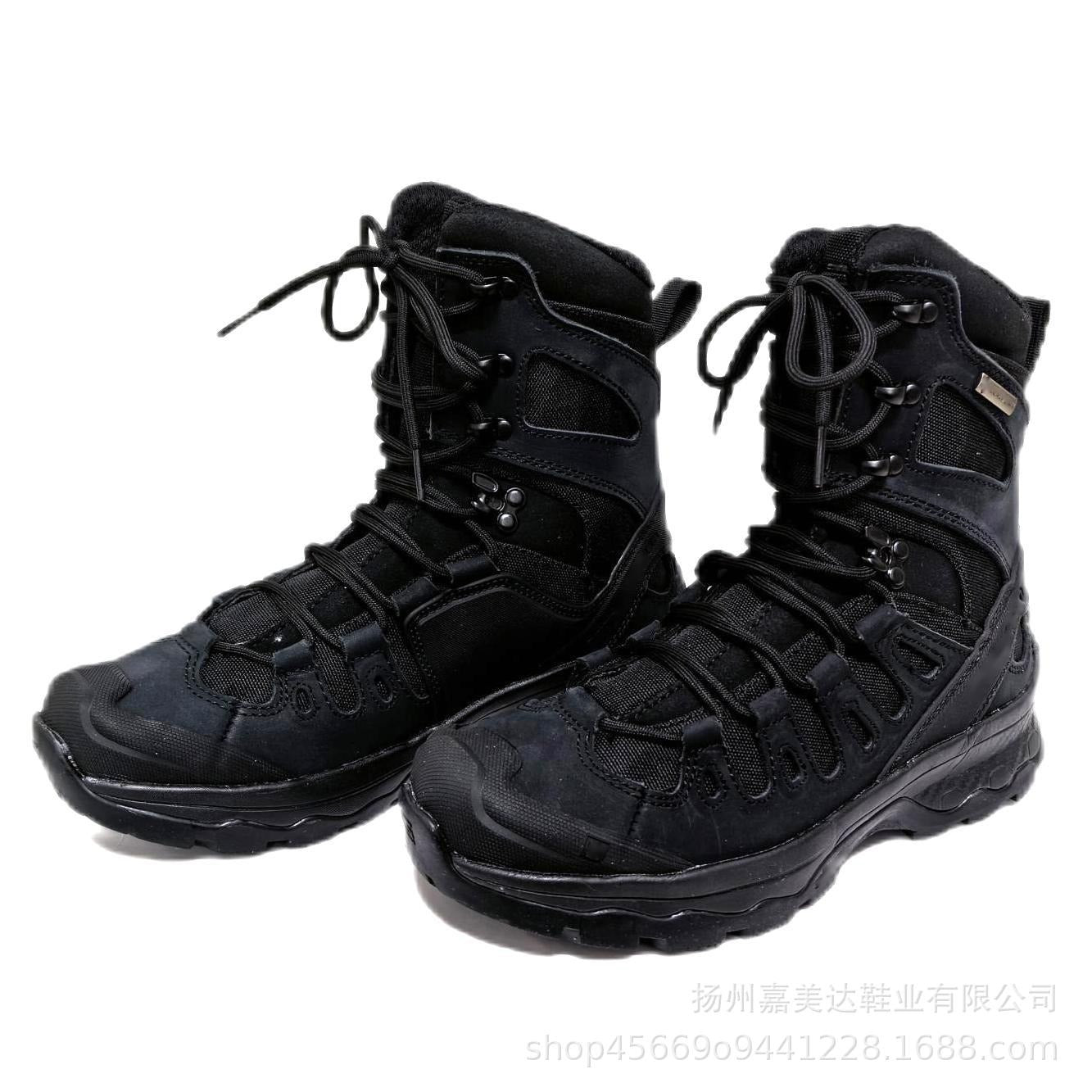 Men's Plus Size Hiking Shoes Autumn Winter High-Top Non-Slip Warm High-End Leather Combat Boots | 2025111