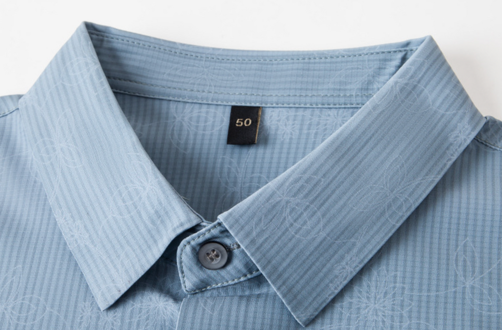 Men’s Summer Jacquard Knit Cardigan – Lightweight & Breathable Short Sleeve Shirt | 2568