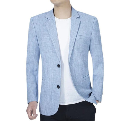 Veste de costume décontractée à simple boutonnage et revers crantés pour homme, tenue de mariage, de bal, blazer 