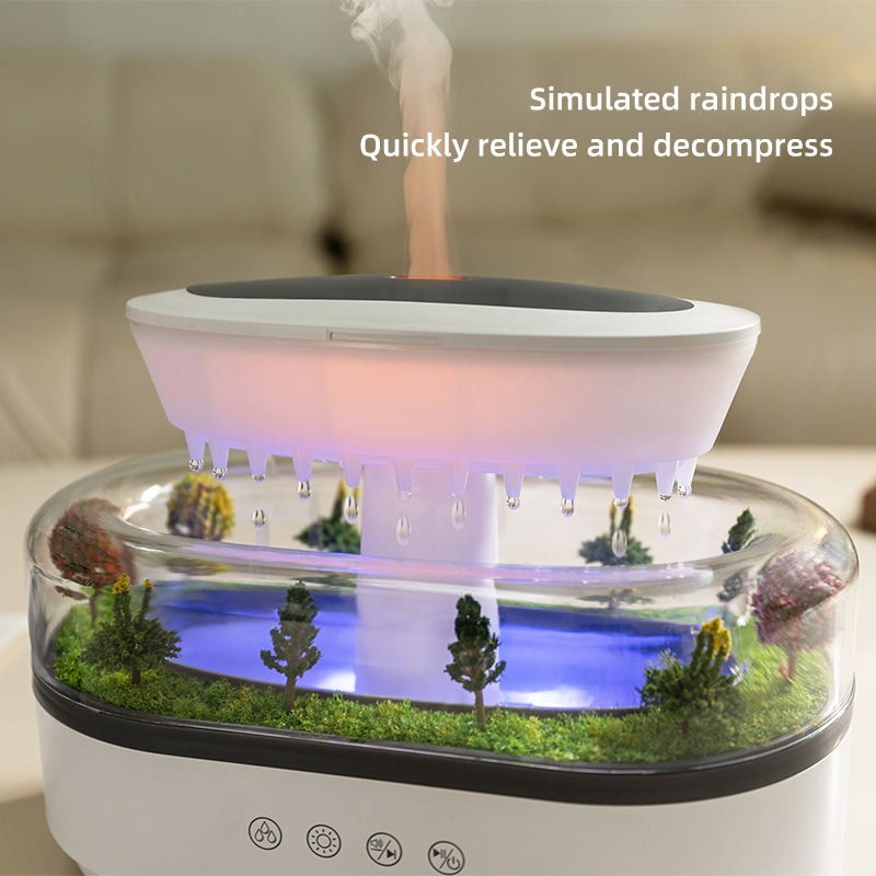Raindrop Ultrasonic Humidifier & Smart Home White Noise & Fragrance Machine Aromatherapy Diffuser | LW286