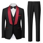 Men's Premium Suit Casual Regular Smart Fit 3 Pieces Prom Tuxedo Shawl Lapel Wedding Party Groomsmen Suits (Blazer + Vest + Pants) | 601