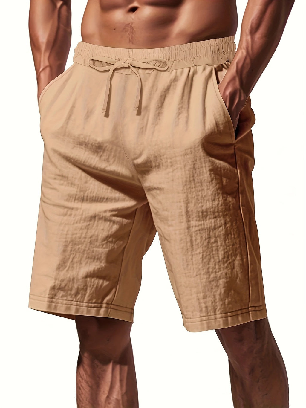 Breathable Men's Linen Shorts – Lightweight Summer Beach & Sport Casualwear| YFY-WW-2