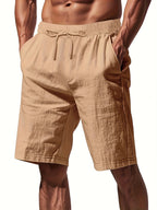Breathable Men's Linen Shorts – Lightweight Summer Beach & Sport Casualwear| YFY-WW-2