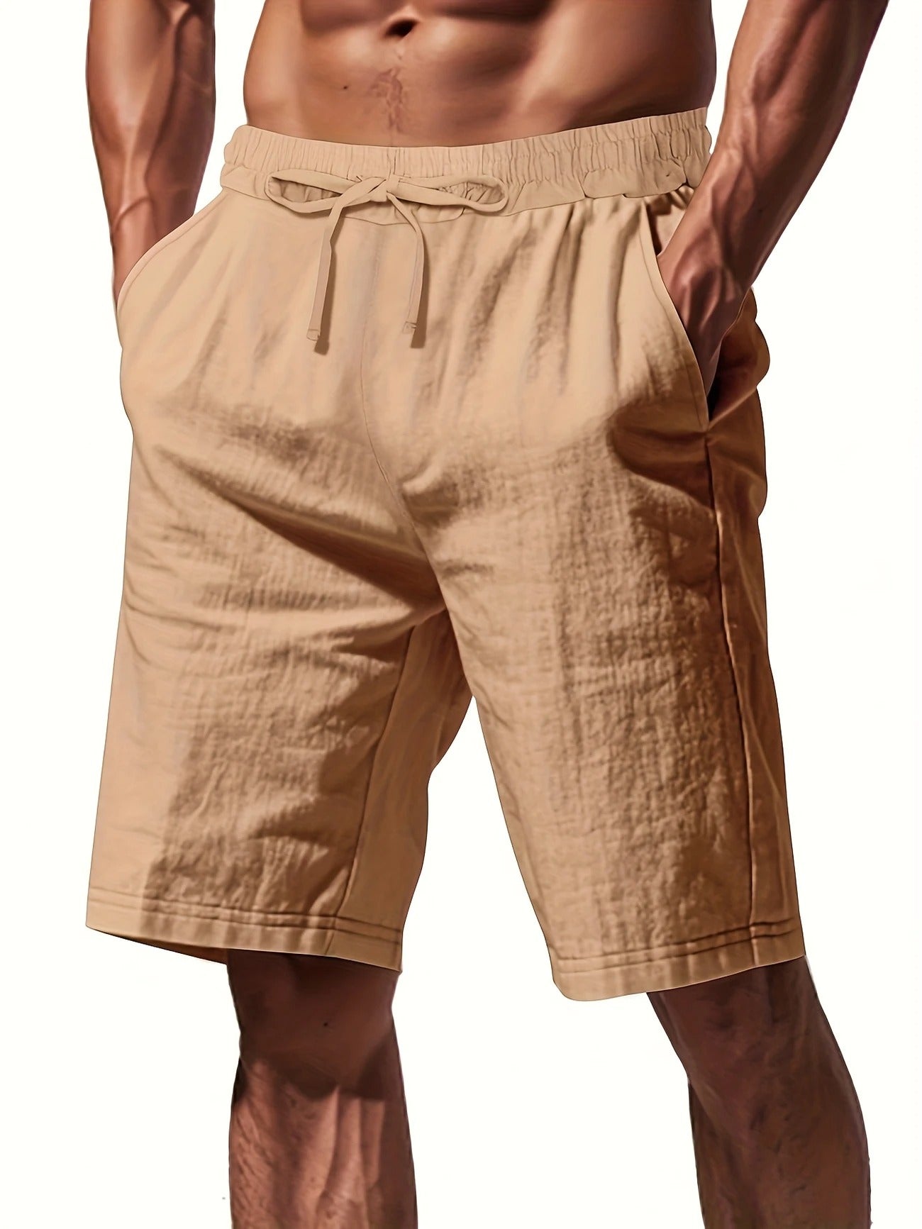 Breathable Men's Linen Shorts – Lightweight Summer Beach & Sport Casualwear| YFY-WW-2