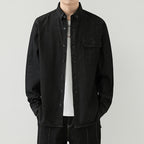 Men's Slim Fit Denim Long Sleeve Shirt Trendy Style Casual Work Jacket Shirt | MT8003