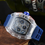 Men's Luxury Best Sports Watch Transparent Case Chronograph New Gift Watches |