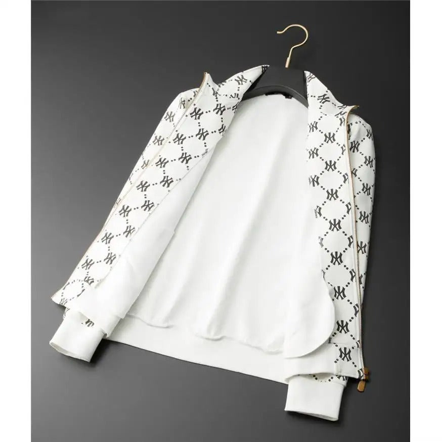 European Luxury Embroidery Print Stand Collar Casual Sweater Jacket | 21049