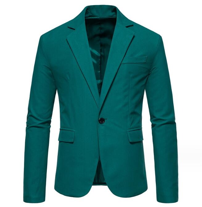 Giacca da uomo in pelle scamosciata con scollo a V e bottone, abito da sposa, blazer formale | 1314X02 