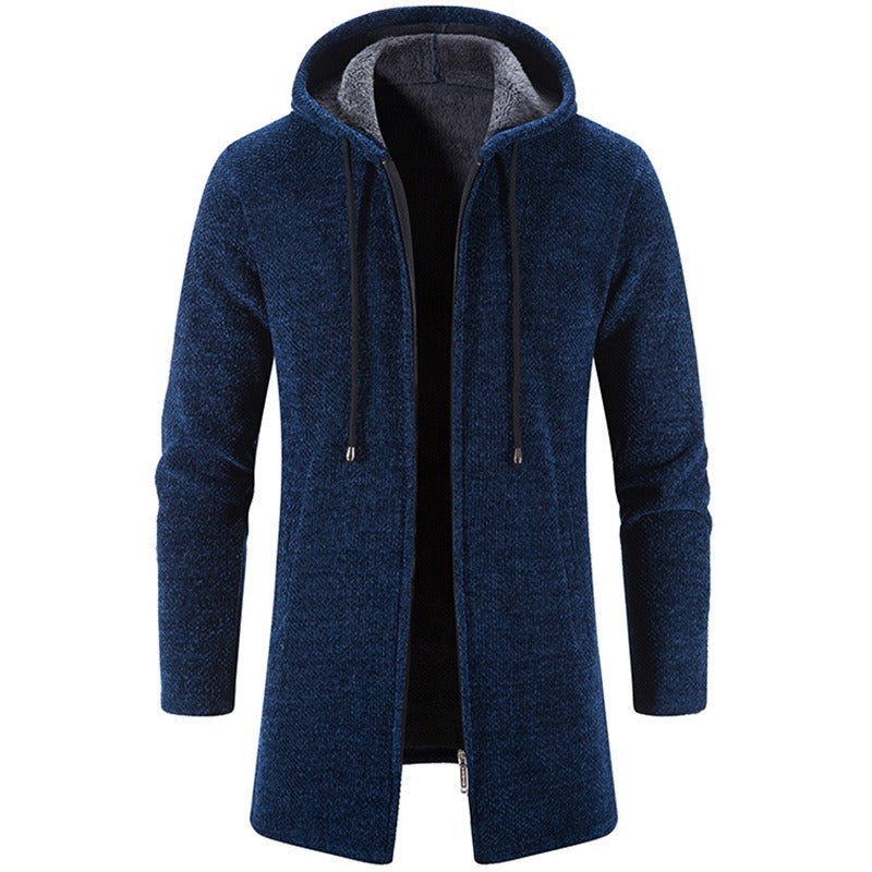 Pull en tricot polaire à capuche pour hommes, manteau chaud et épais, coupe-vent, veste | 6619 