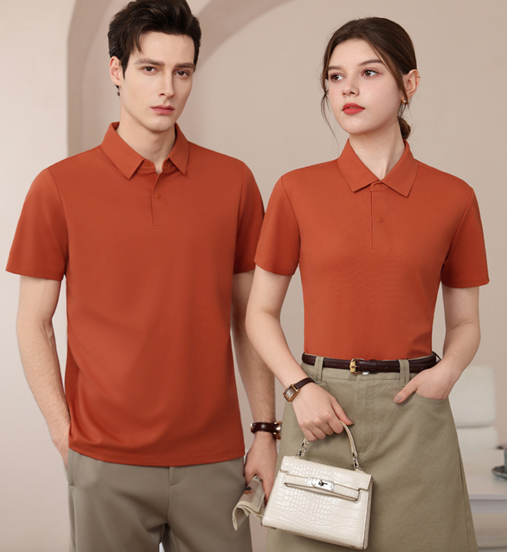 100-Count Mercerized Cotton Polo Shirt | Antibacterial & Cooling | Unisex Summer Short Sleeve Polo Tee | L11-8230