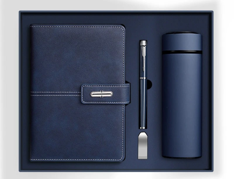 Premium A5 Notebook Gift Set with Pen USB Flash Drive & Thermal Mug Gift Set | 11111