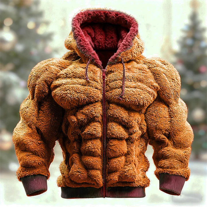 Men's 3D Print Flannel Christmas Sweatshirt | Festive Holiday Pullover | Casual Long Sleeve Top | 3232