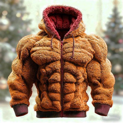 Men's 3D Print Flannel Christmas Sweatshirt | Festive Holiday Pullover | Casual Long Sleeve Top | 3232