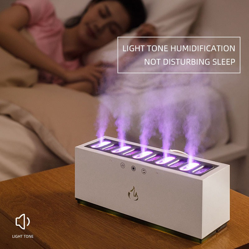 New Design 10 Nozzle Humidifier & Aroma Diffuser Dynamic Sound Pickup USB H2O Essential Oil Air Humidifier | KJR-273