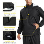 Men Workout Sweat Suit Jacket Fat Burner Top Sauna Sweat Hooded Jacket | 1.1