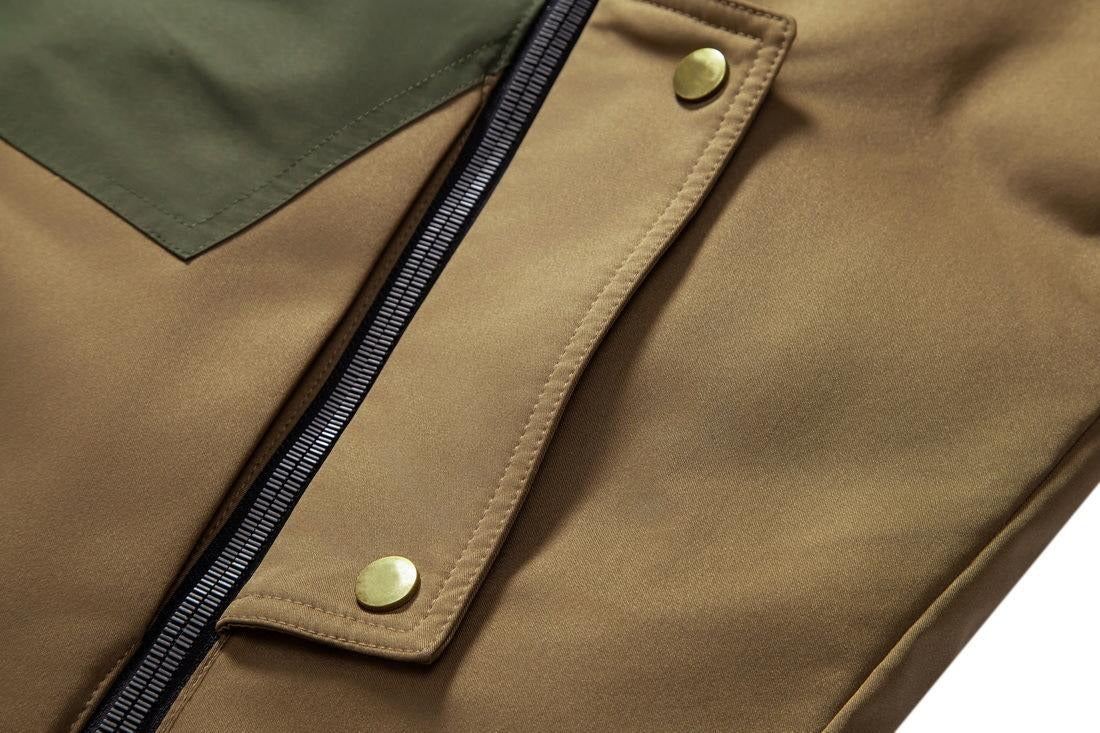 Men's Winter Down Jacket Color Block Puffer Coat Winter Cargo Down Camping Jackets |