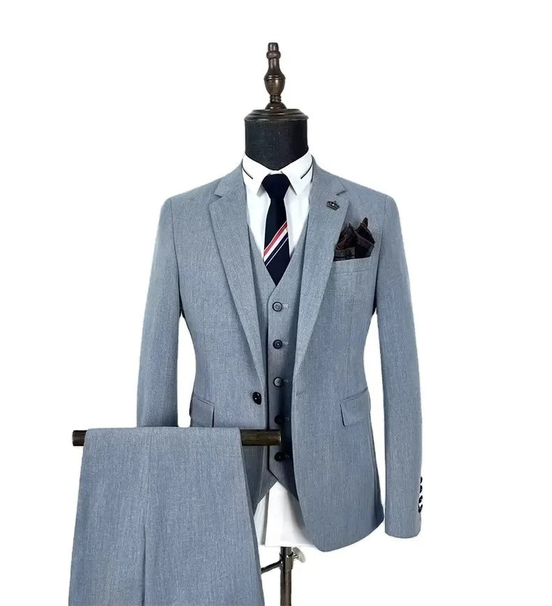 Sharp &amp; Tailored - Completo da uomo slim fit monopetto elegante, completo da giacca, pantaloni e gilet da matrimonio | HC69 