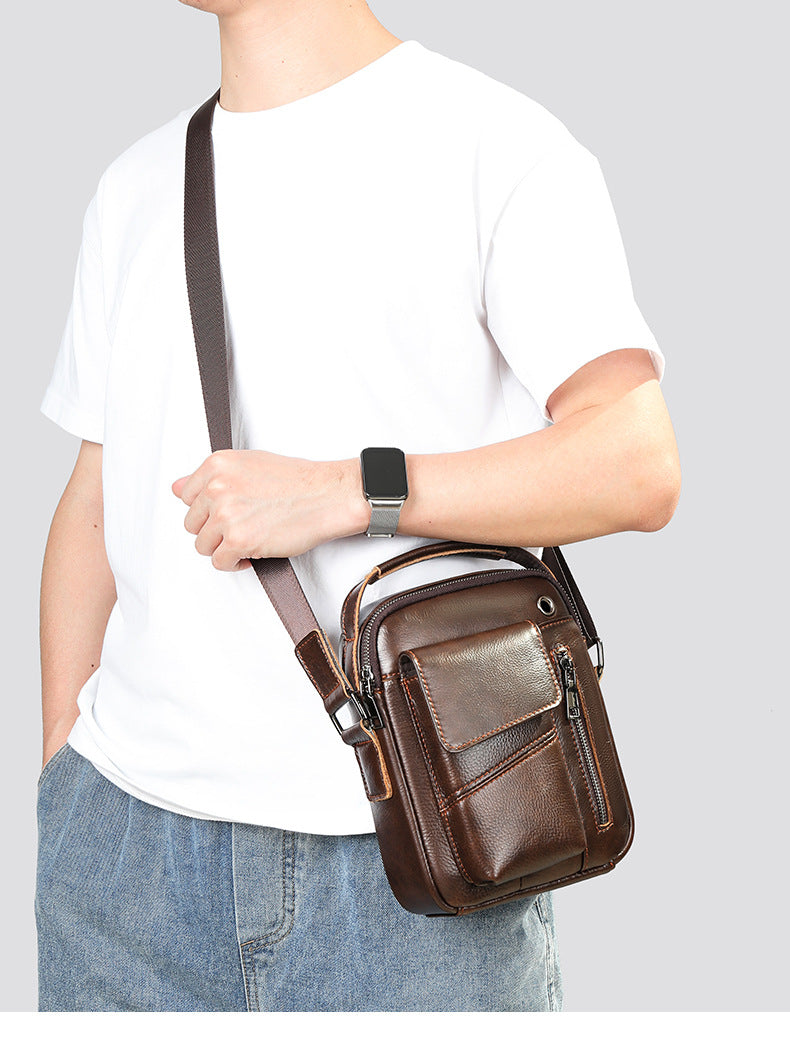 Men's Business Leather Shoulder Bag Stylish & Practical for Work and Travel | 7512
