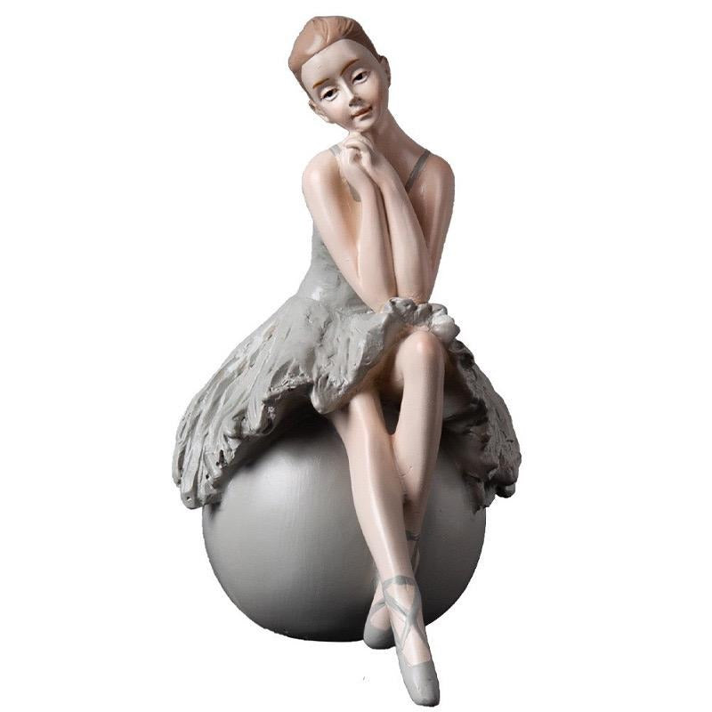 Modern Resin Ballet Girl Figurine Elegant Sculpture for Home Décor & Gifts | RRW2030