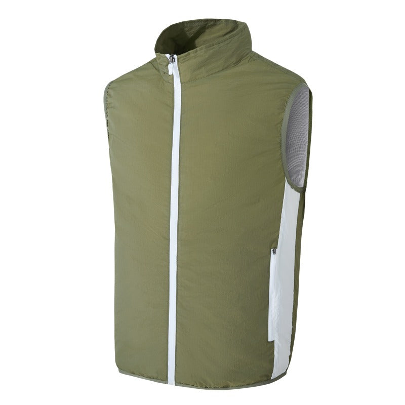 Summer Fan Vest Sleeveless Undershirt Outdoor Sun Protection Air Conditioned Cooling Vest | 5727