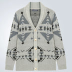 Men Wind Jacquard Knitted Jumper Long-Sleeved Outerwear Jacket Top | SY0052