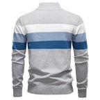 Men’s Half-Zip Mock Neck Knitted Sweater – Slim Fit Pullover for Autumn & Winter | Y245